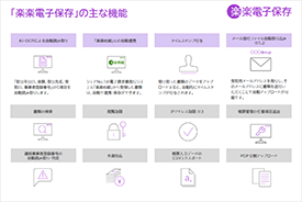 「楽楽電子保存」の主な機能