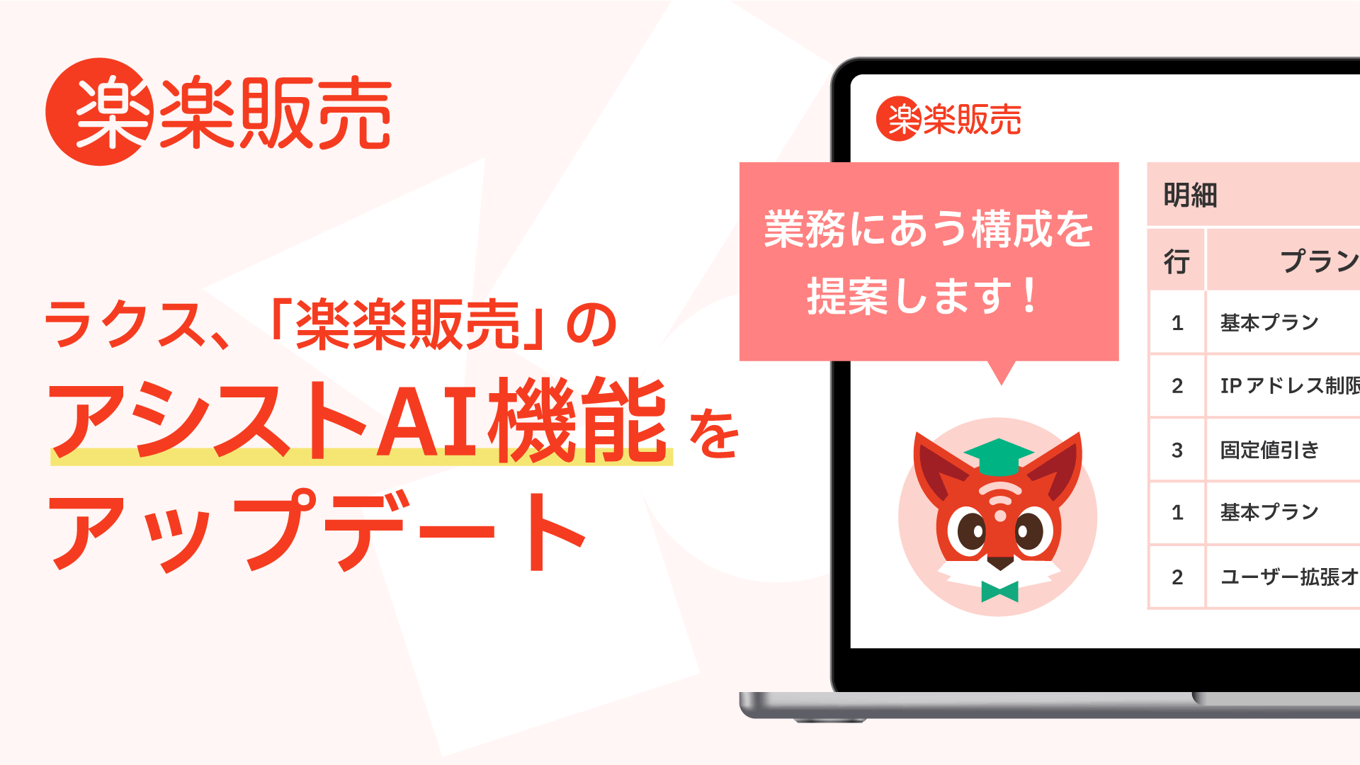 ラクス、『楽楽販売』のアシストAI機能をアップデート