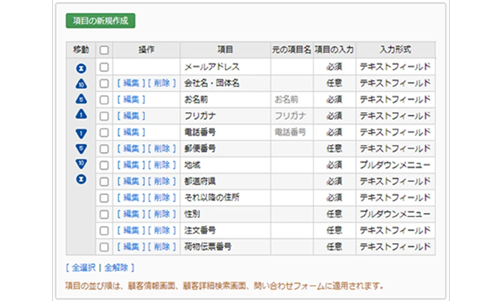 アドレス帳のように顧客情報を管理できることが分かる画像