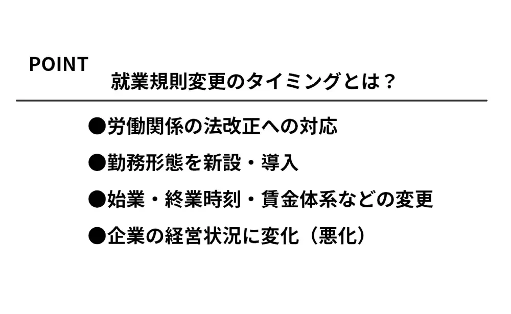 就業規則変更のタイミング