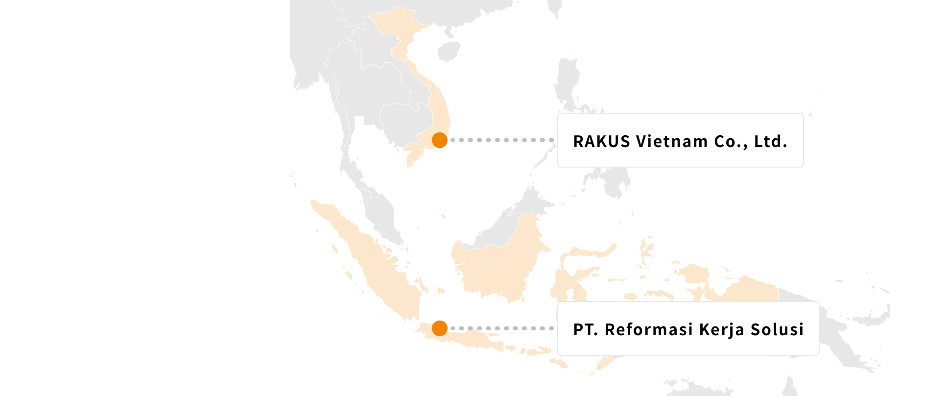 所在地 海外拠点地図